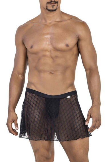 Men's Black Mesh Skirt