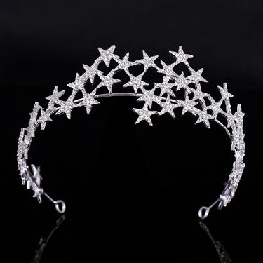 Crystal Star Tiara Crown Headband Hairpiece — Bedroom Accessories (view 3)
