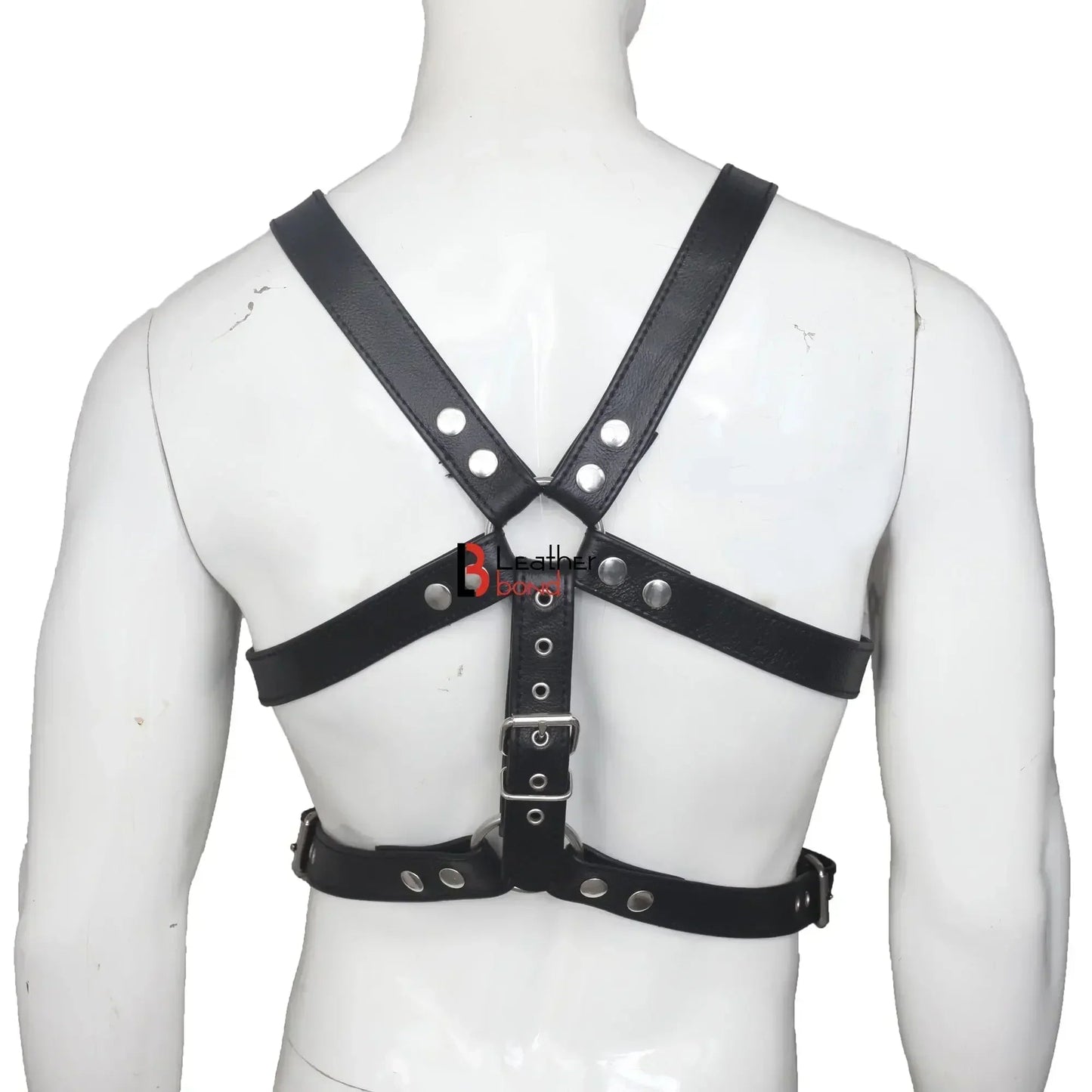 Double Folded Leather Harness — BDSM Toys (view 3)