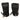 Lockable Restraint Bondage Paw Gloves | Black, Red & Purple — Pet Play Gear (view 2)