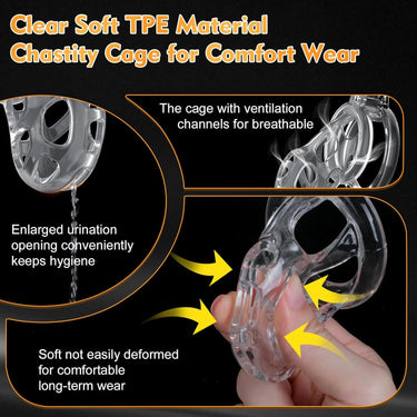 Transparent Soft Chastity Cage — Sissy Lingerie (view 2)