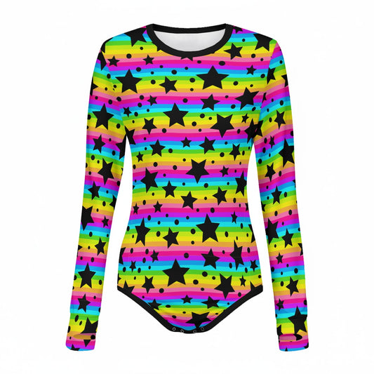 Starlite Stripes Long Sleeve CuddleSuit &mdash; ABDL & Littles