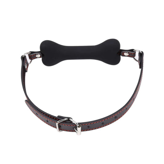 Playful Pup Bone Gag with or without Lock &mdash; Pet Play Gear