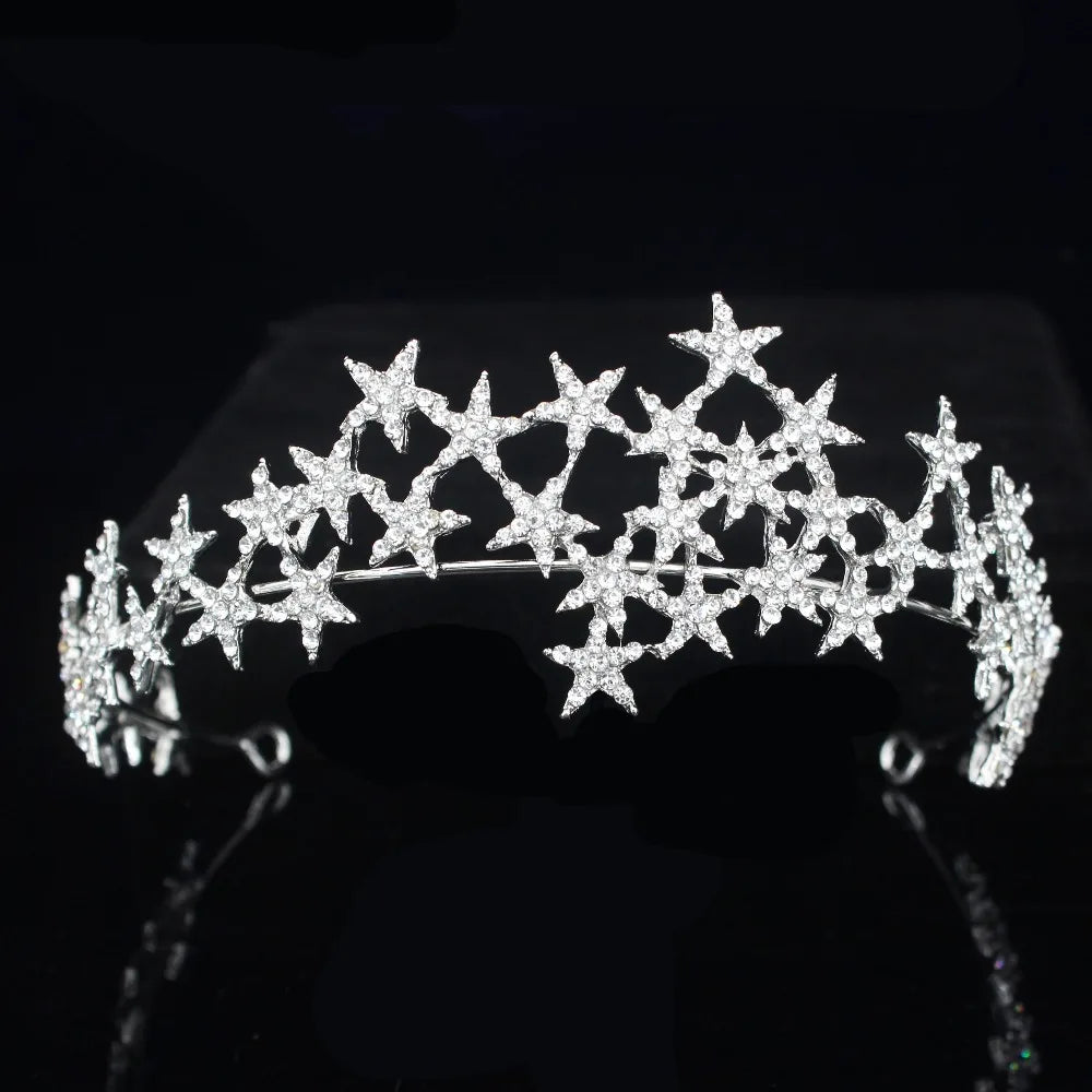 Crystal Star Tiara Crown Headband Hairpiece &mdash; Bedroom Accessories (view 4)