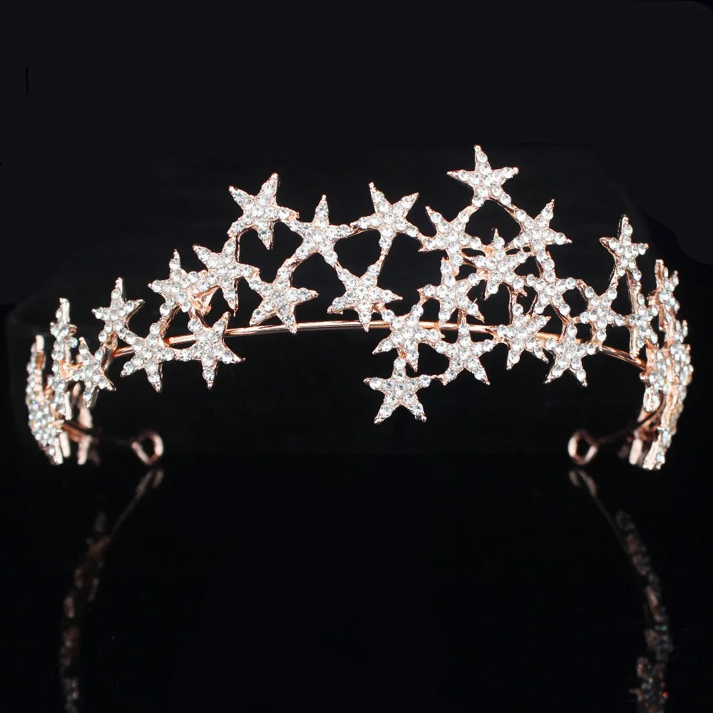 Crystal Star Tiara Crown Headband Hairpiece &mdash; Bedroom Accessories (view 5)