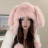 Kawaii Bunny Ears Plush Winter Hat &mdash; ABDL & Littles