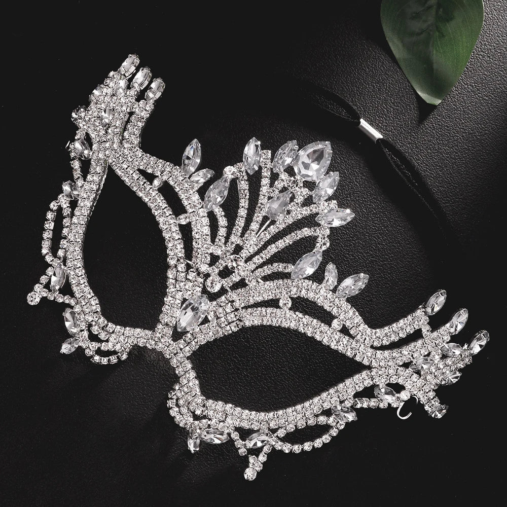 Rhinestone Veil Mask &mdash; Bedroom Accessories (view 4)