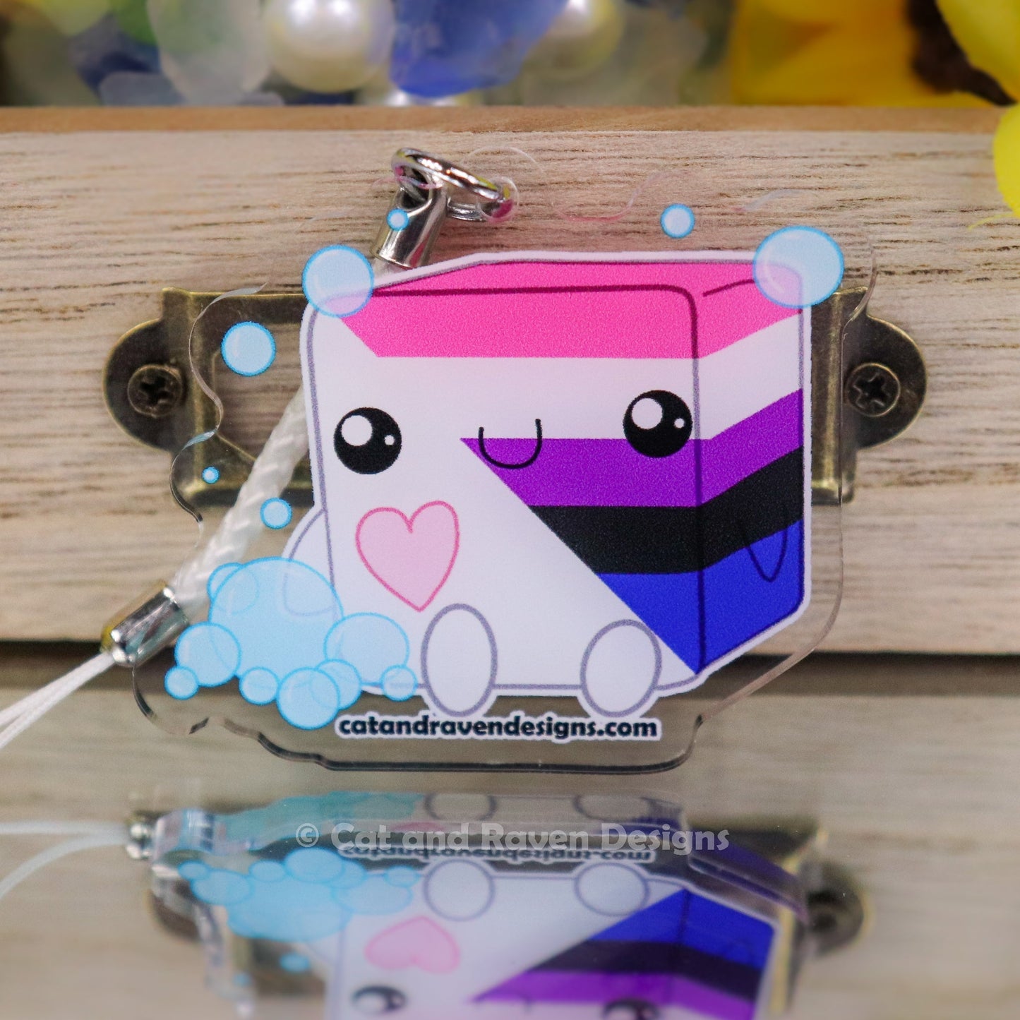 Soapy Buddy LGBTQ/Pride Flag Acrylic Keychain