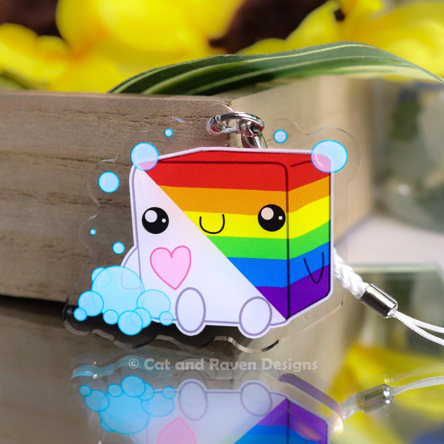 Soapy Buddy LGBTQ/Pride Flag Acrylic Keychain