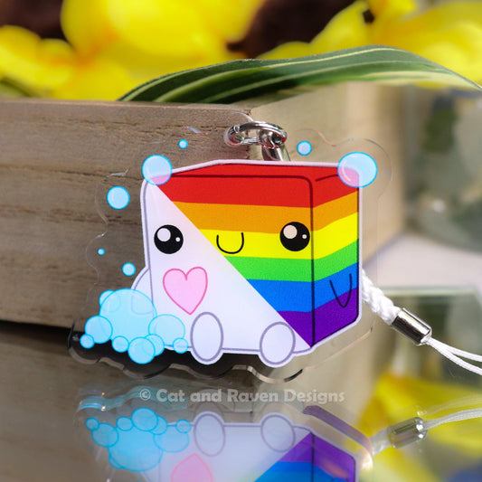 Soapy Buddy LGBTQ/Pride Flag Acrylic Keychain