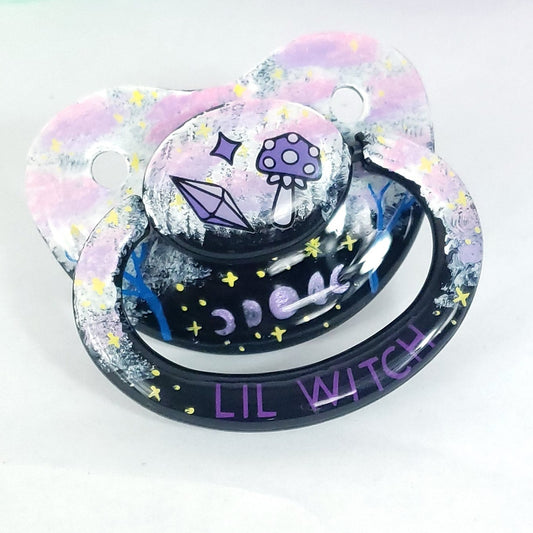 Celestial Witch Hand-Painted Adult Pacifier &mdash; ABDL & Littles